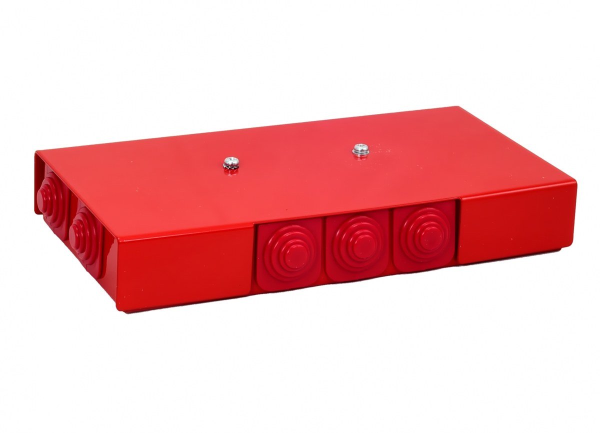 Puszka przeciwpożarowa PIP-2AN P3x3x4 prostokątna, E90, przelotowa, wymiary 103x30x197mm, czerwony 84622626