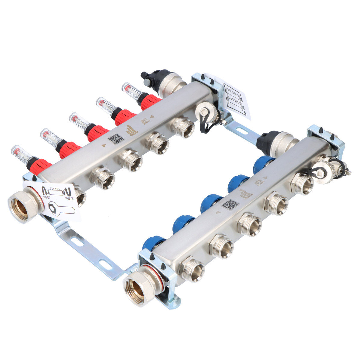 Purmo Premium Rozdzielacz 5 Obiegów Z Rotametrami