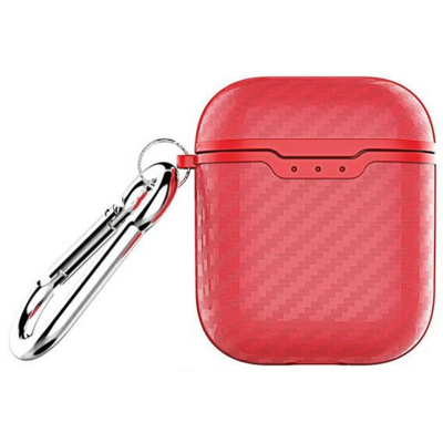 Etui na słuchawki BELINE Carbon do Apple AirPods 1/2 Czerwony