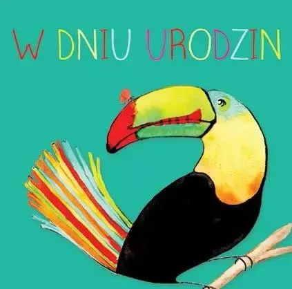Karnet kwadrat CL4209_PO Urodziny Tukan - Clear Creations