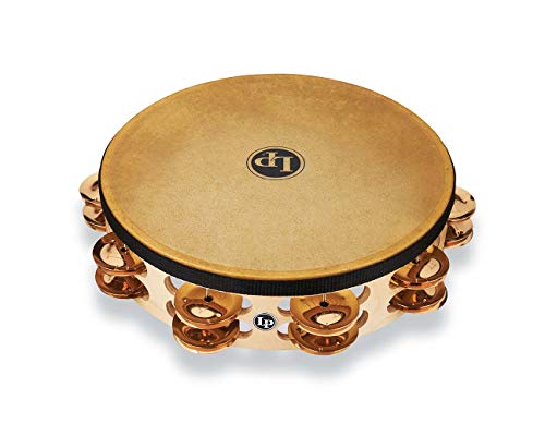 Latin Percussion Pro 10 tamburyn, brąz, podwójny rząd (LP384-BZ)