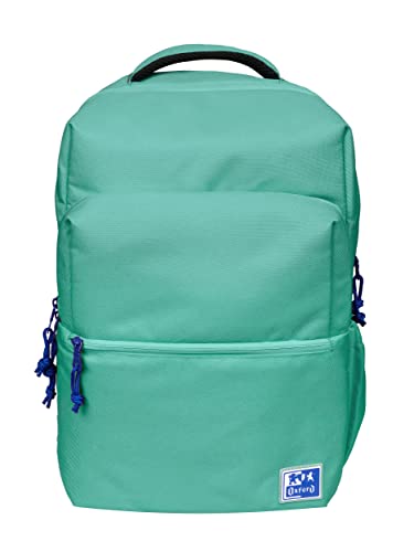 Oxford B-Ready, Plecak szkolny Unisex, 18L, 42m, Wyściełana kieszeń na notebooka, Poliester Recykling RPET, Kolor Ice Mięta, Zielony, 42x30x15cm, Casual