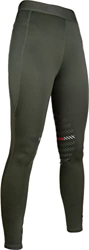 HKM Legginsy sportowe, ciemnozielone 134/140