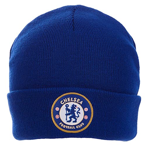 Chelsea FC dzianinowa czapka z herbem (jeden rozmiar) (królewski niebieski)