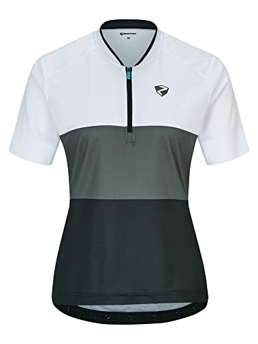 Ziener Damska koszulka rowerowa NAGITA - rower górski, rower wyścigowy - oddychająca, szybkoschnąca, elastyczna, z krótkim rękawem, czarna, 40