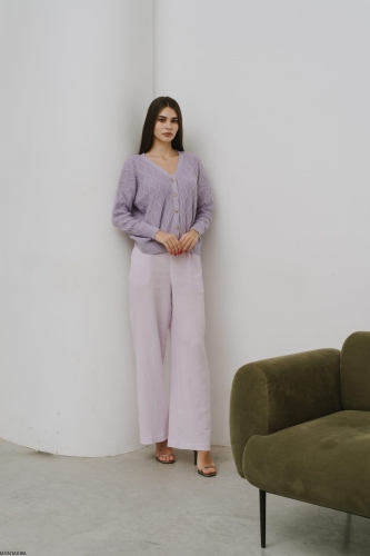 Szerokie spodnie z bawełny