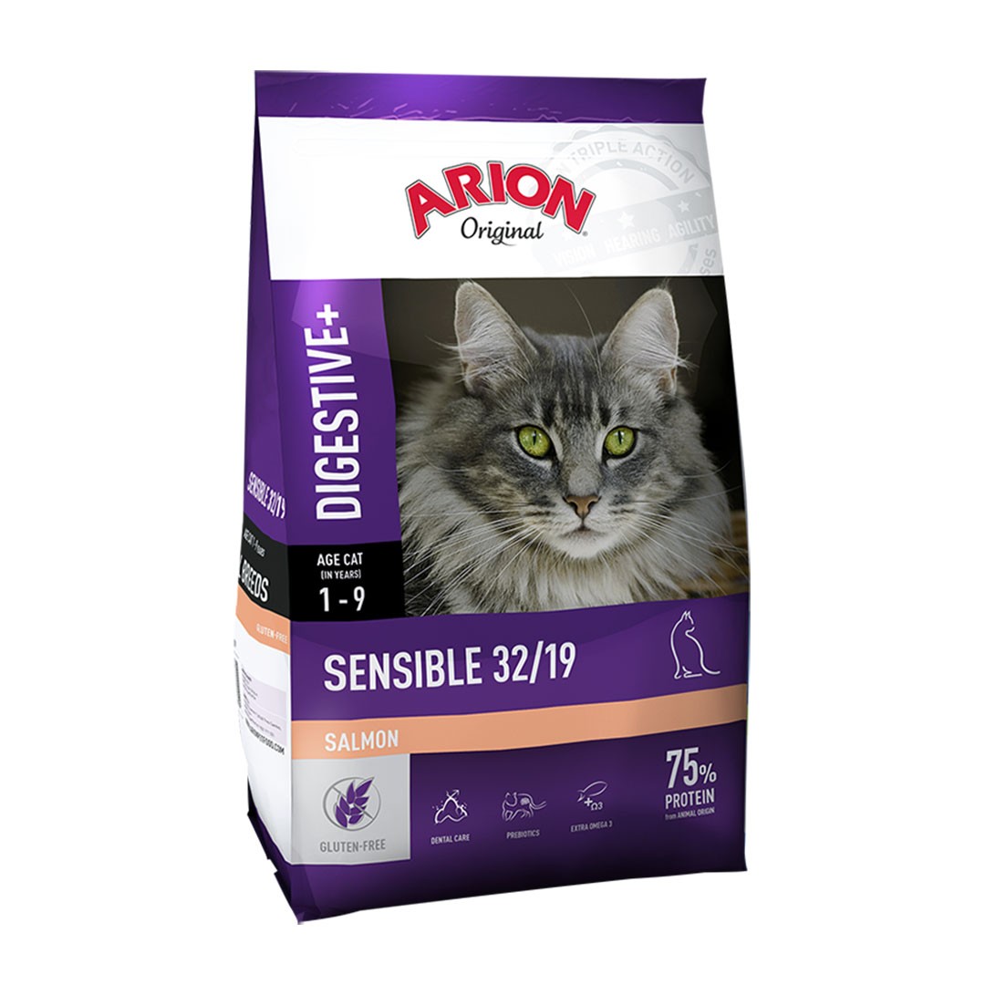 Arion Original Cat Sensible 32/19 sucha karma dla kota z wrażliwym układem pokarmowym lekkostrawna waga 2 kg