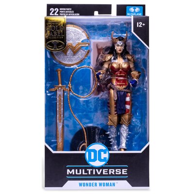 Bandai DC Multiverse - Figurka McFarlane 17cm - Wonder Woman (design autorstwa Todd McFarlane) - Złota etykieta (premium) - TM15181 15181