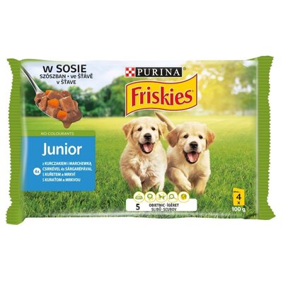 Friskies Dog Szczenięta Kurczak i marchewka w sosie Saszetka 100g 13061