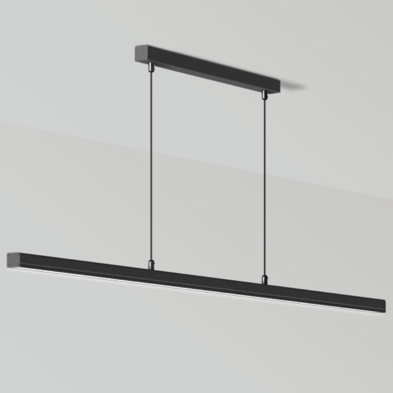 Zwisowa lampa belka Pietra 513301103-12 Elkim LED 24W 3000K salonowa czarna
