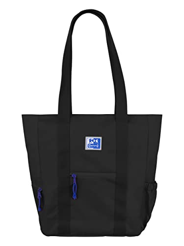 Oxford B-Trendy, Torba na ramię lub etui na messenger, 34cm, kieszeń na laptop, Poliester z recyklingu RPET, czarny, 34x31x12cm