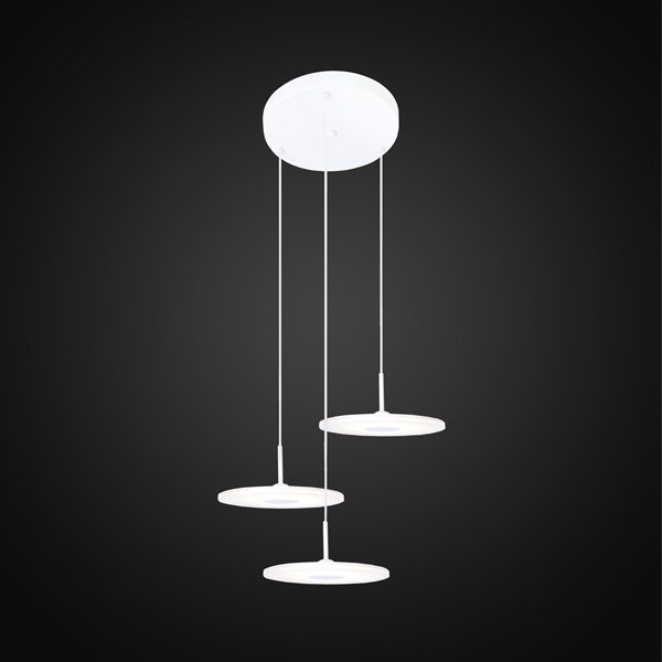 Altavola Design LAMPA wisząca VINYL LA080/P futurystyczna OPRAWA zwis LED 36W dyski białe LA080/P