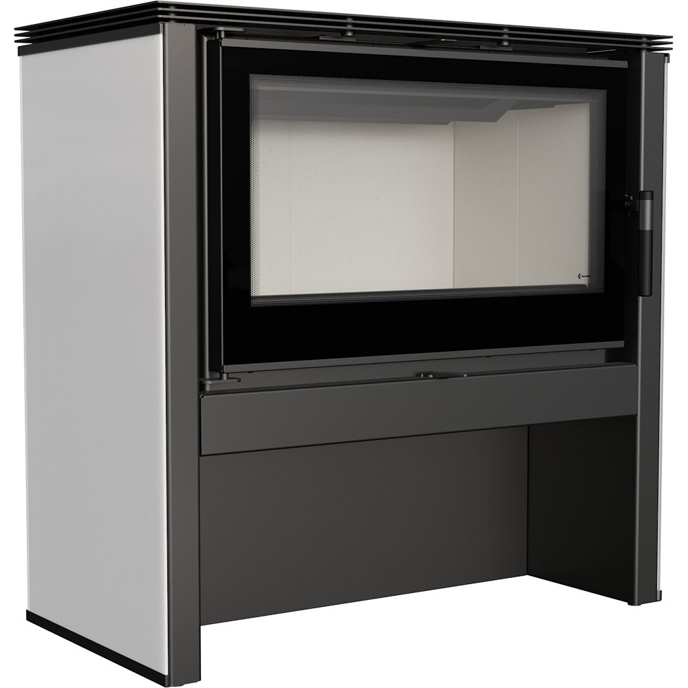 Piec wolnostojący stalowy JUNO 12 panel biały