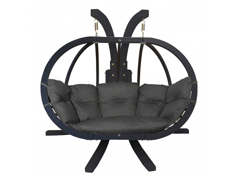 Zestaw: Stojak Sintra Antracyt + Fotel Swing Chair Double Antracyt (10), Grafitowy Sintra + Swing Chair Double (10)