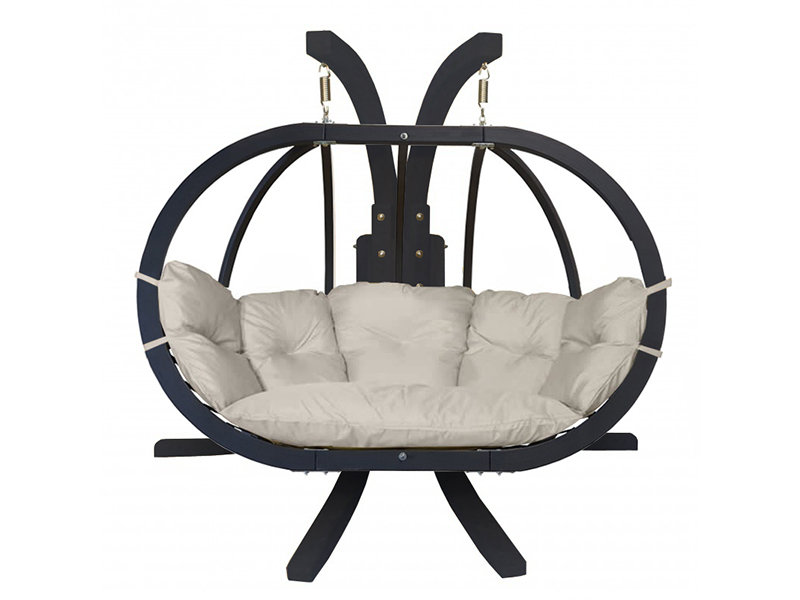 Zestaw: Stojak Sintra Antracyt + Fotel Swing Chair Double Antracyt (10), Kremowy Sintra + Swing Chair Double (10)