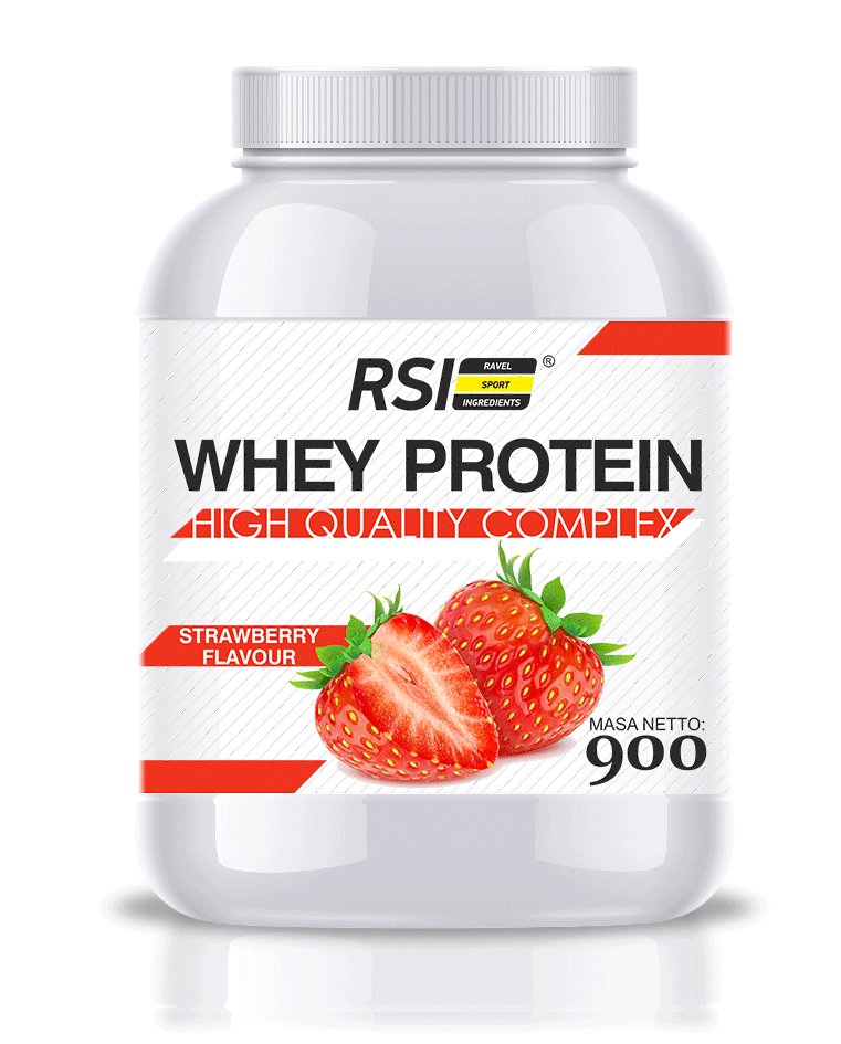 Białko Whey Protein High Quality Complex truskawkowy 900 g