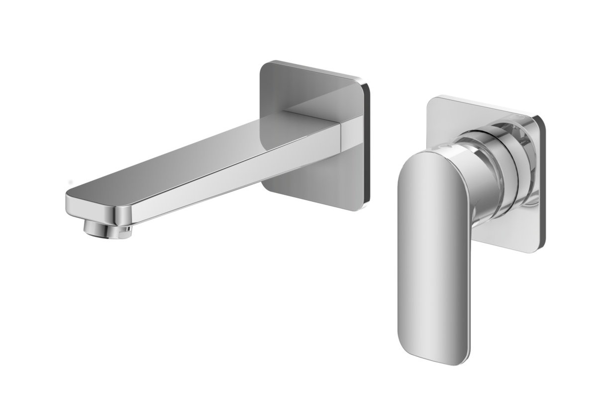 KOHLMAN Texen Bateria umywalkowa ścienna chrom QW180T