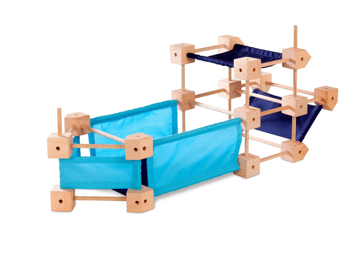 Trigonos, Drewniane klocki konstrukcyjne Mini M, 85 el.