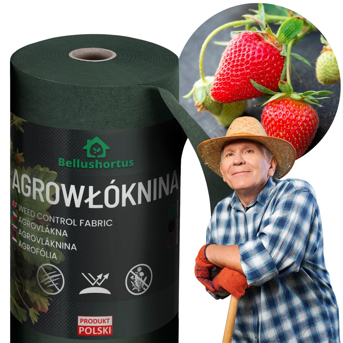 Bellushortus AGROWŁÓKNINA ZIELONA 1,1m 50g UV 95m