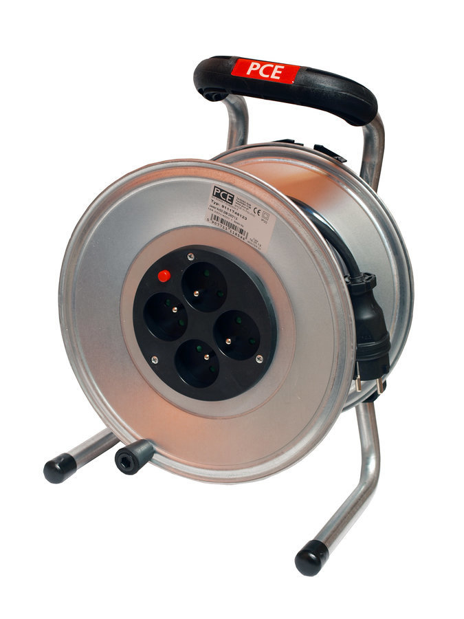 Przedłużacz zwijany jednofazowy na bębnie stalowym typ 