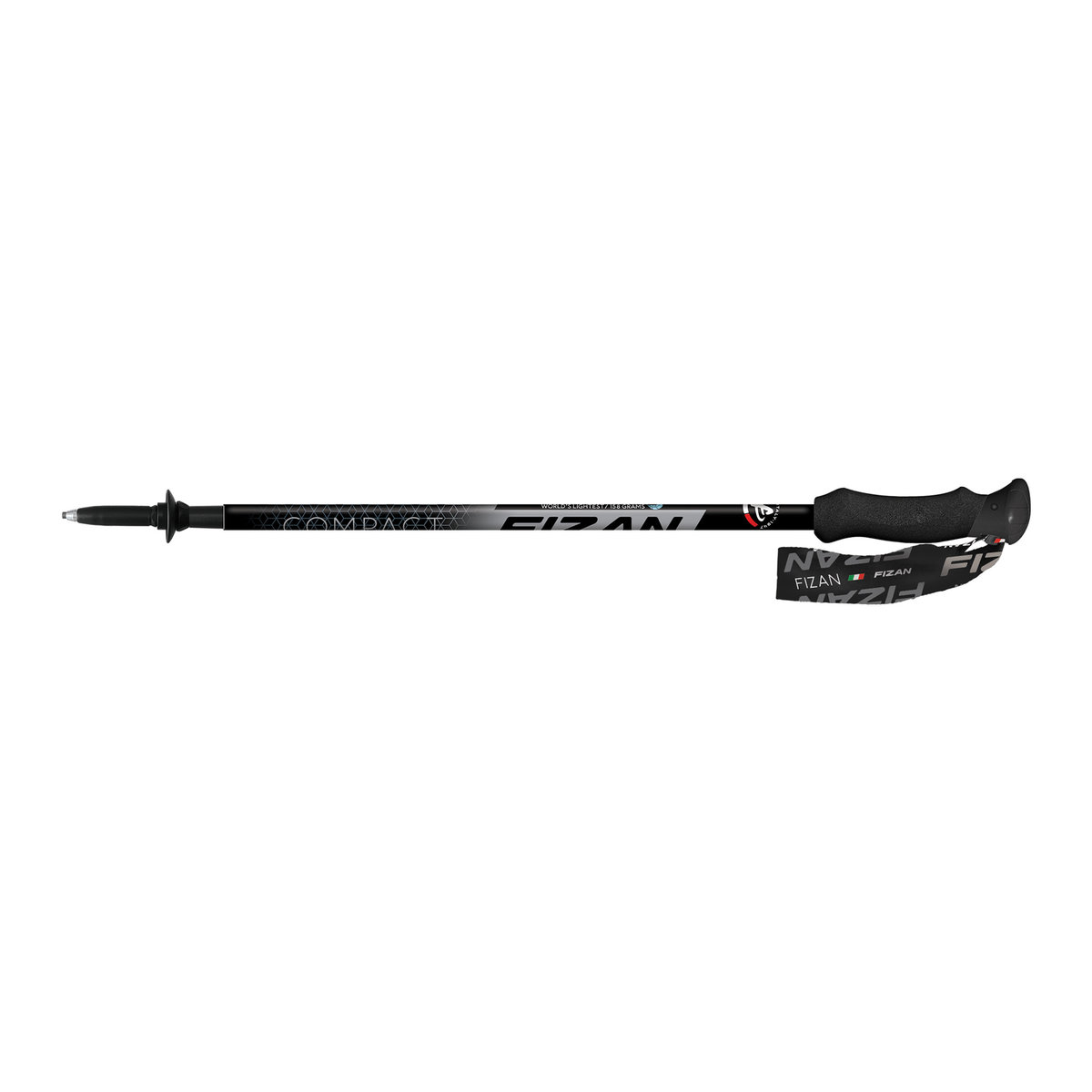 Kije trekkingowe Fizan Compact czarne S20 7102 59-132 cm