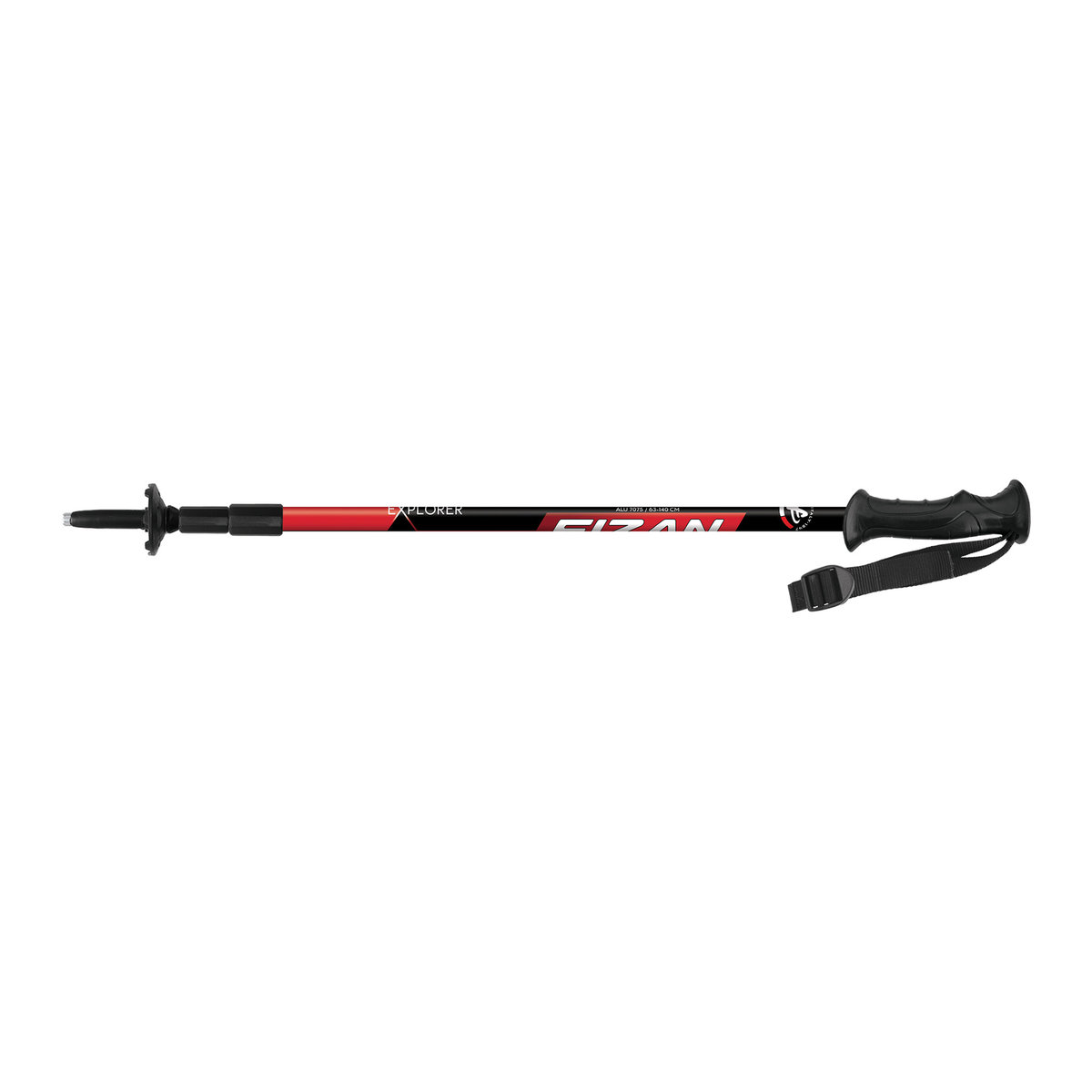 Kije trekkingowe Fizan Explorer czerwone S20 7520 63-140 cm