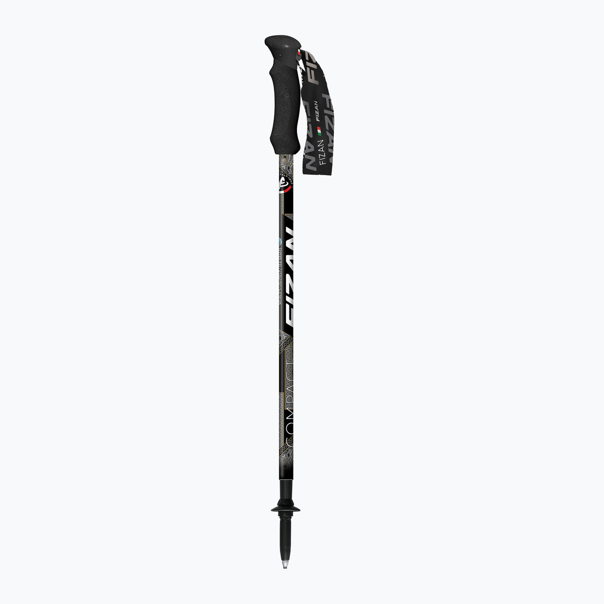Kije trekkingowe Fizan Compact MS czarne S22 7102 59-132 cm