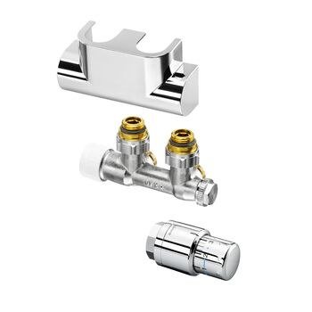 OVENTROP Zestaw Multiblock T Uni SH kątowy, chromowany 1184284