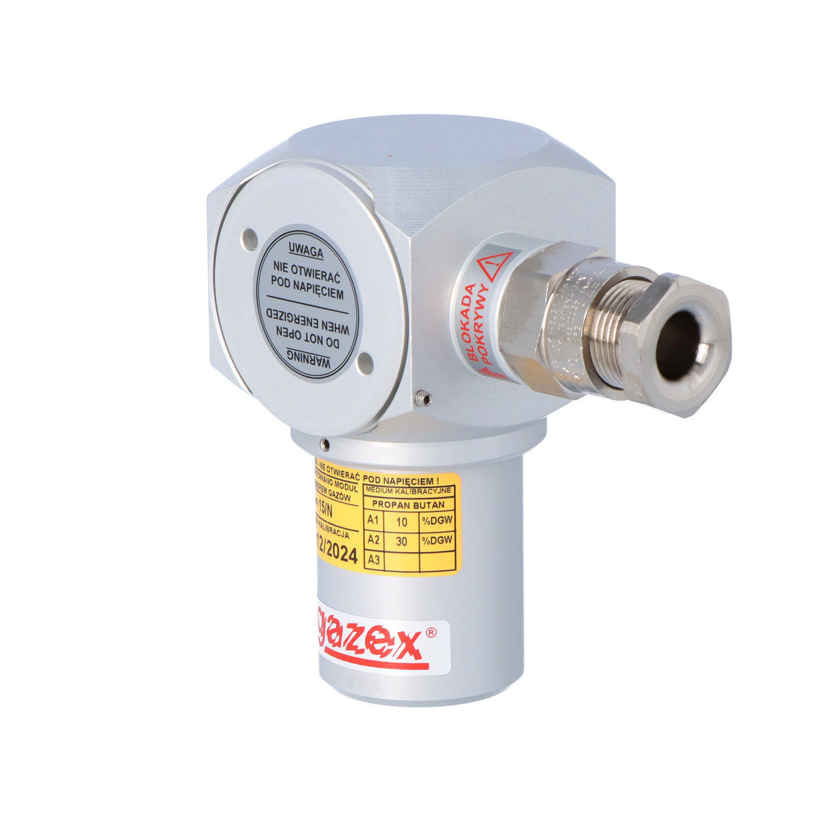 Detektor propan-butanu DEX-15/N-10/30 propan-butan, 10/30% DGW, sensor p-p, obudowa AL.
