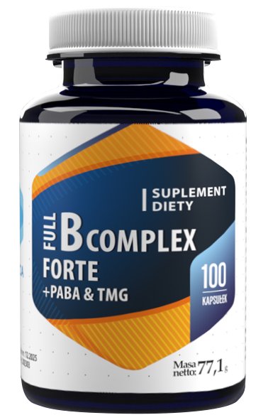 Hepatica, Full B Complex Forte + Paba & TMG, 100 kaps.