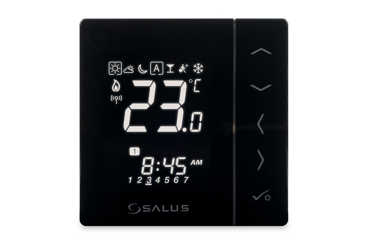 Salus Controls Cyfrowy regulator temperatury sieci ZigBee 230V VS10BRF czarny VS10BRF VS10BRF
