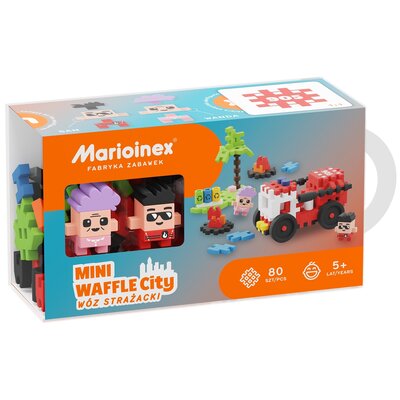 Klocki Mini Waffle 80 elementów Straż pożarna