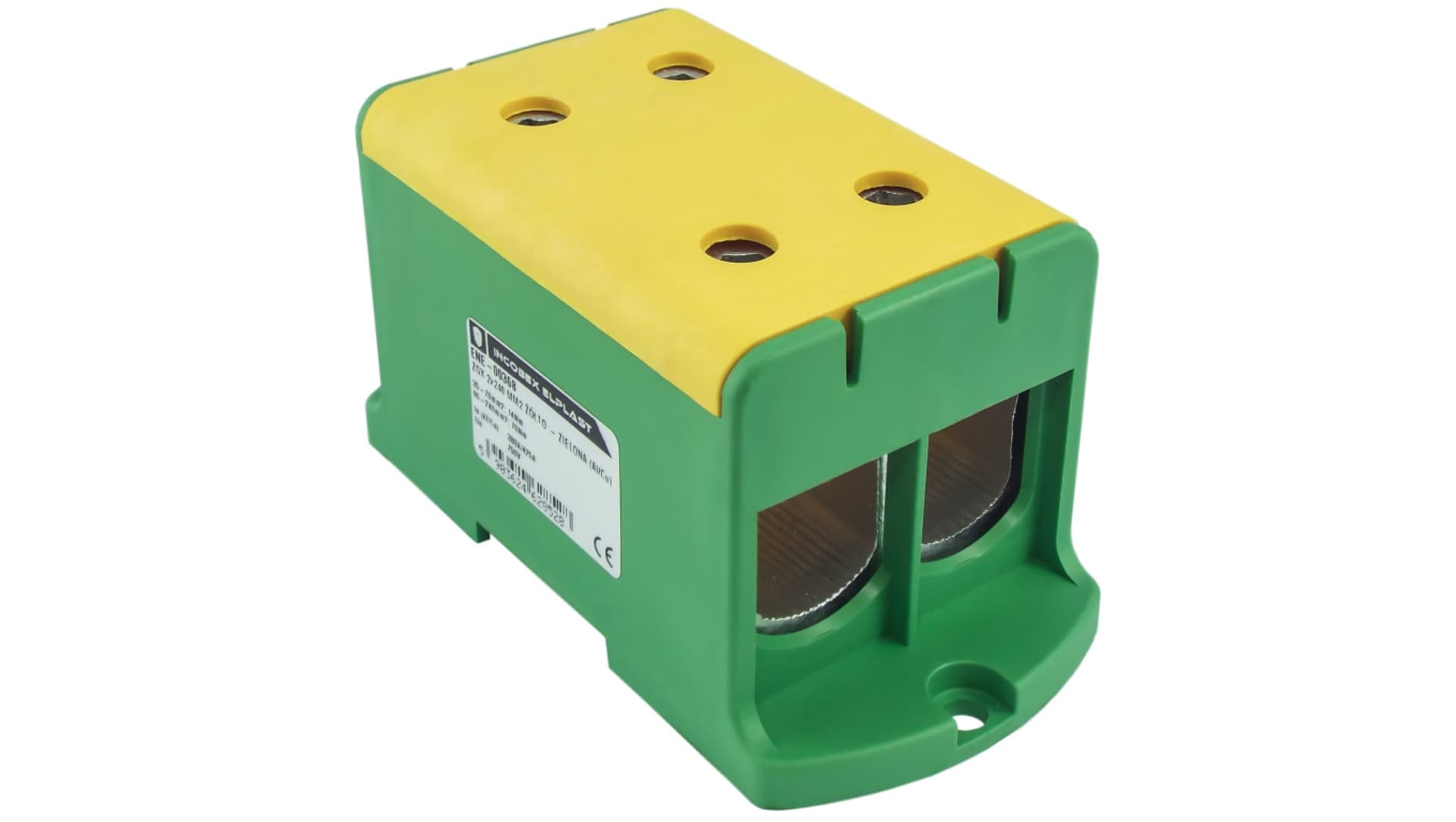 Złączka szynowa jednopolowa ZGX 2x240 mm2 żółto-zielona (Al-Cu) ENE-00368
