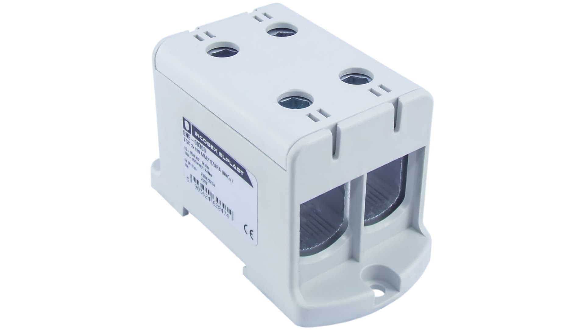 Złączka szynowa jednopolowa ZGX 2x150 mm2 szara (Al-Cu) ENE-00363