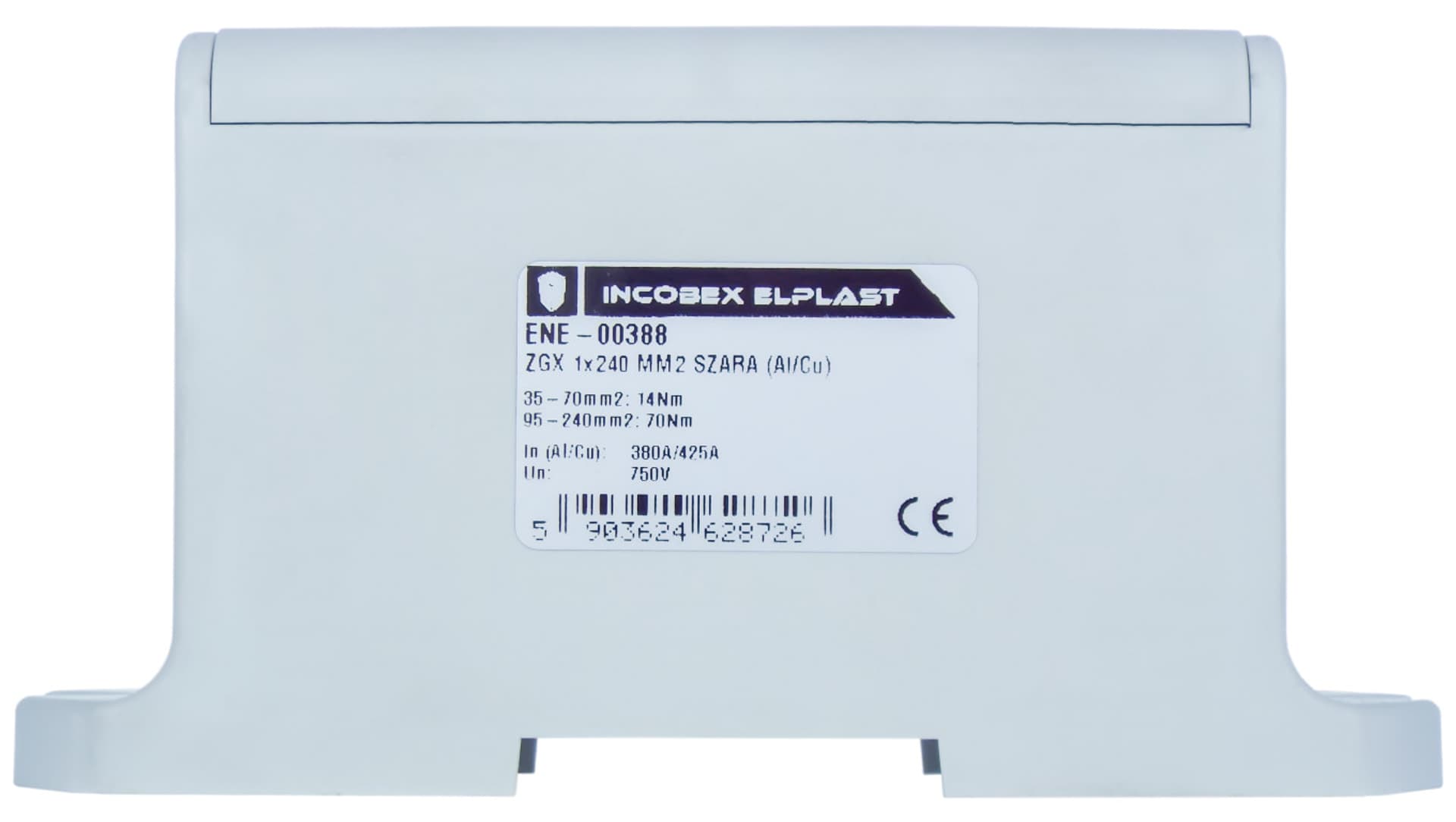 Złączka szynowa jednopolowa ZGX 1x240 mm2 szara (Al-Cu) ENE-00388