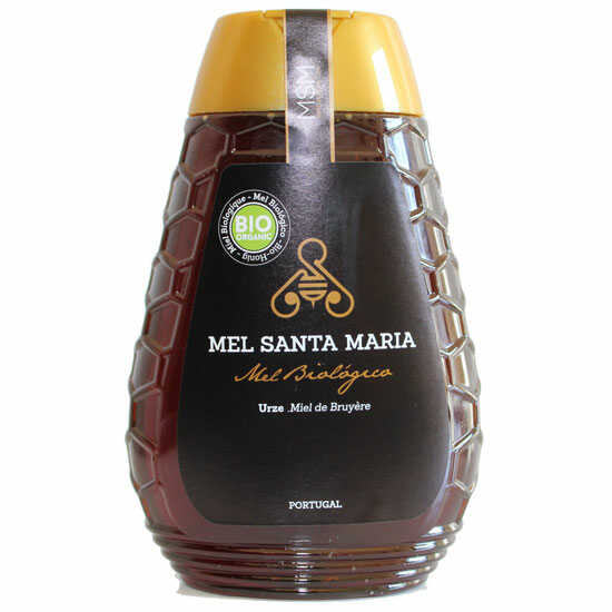 Portugalski miód wrzosowy BIO z regionu Trás-os-Montes w opakowaniu Top Down Mel Santa Maria 370g