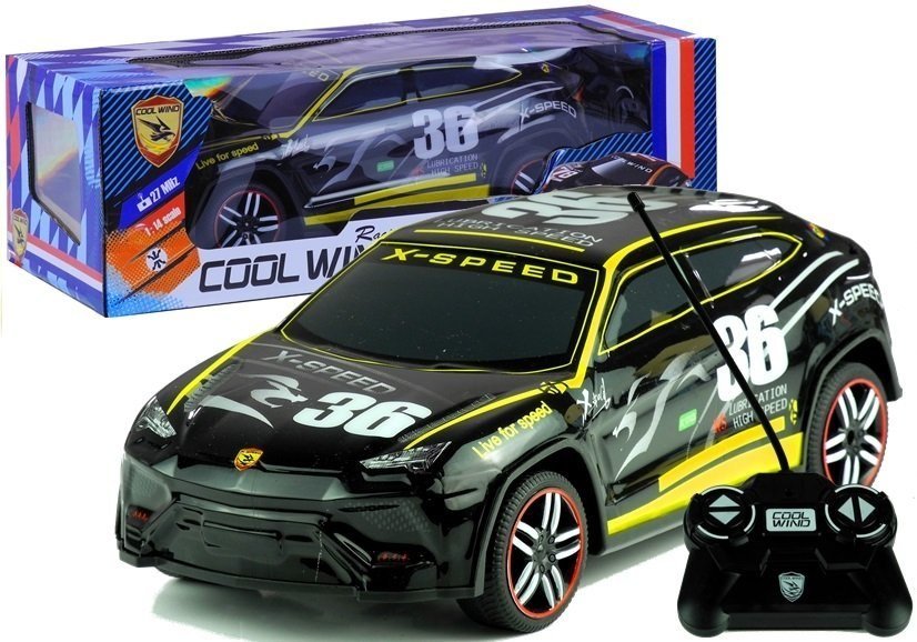 Import LEANToys Auto Zdalnie Sterowane Sportowe Pilot R/C Czarne 3434