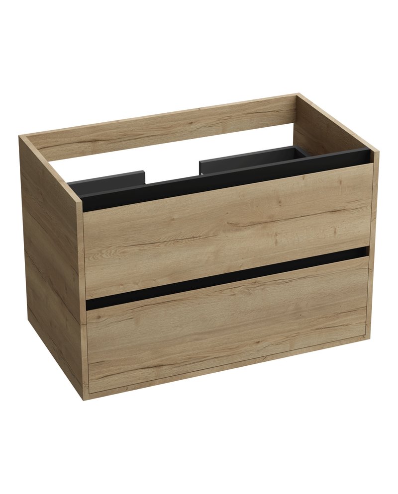 Lavita Lavita MINNESOTA WOOD BLACK 80 Szafka podumywalkowa wisząca 80cm Dąb/Black