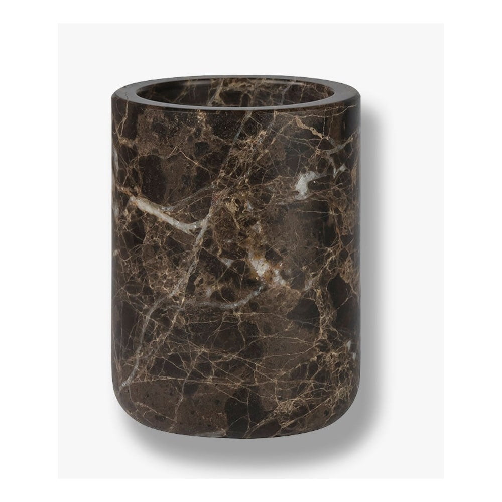Brązowy marmurowy kubek na szczoteczki do zębów Marble – Mette Ditmer Denmark