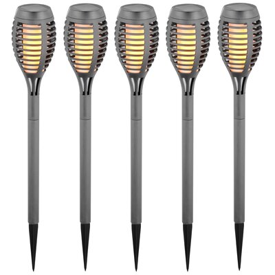 Saska Garden Saska Garden pochodnia solarna tańczące płomyki 5sztuk 12 LED SMD 7,5x7,5x46,5CM 1039909