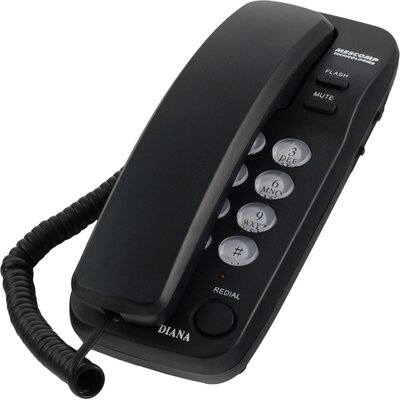Mescomp Telefon przewodowy Diana czarny