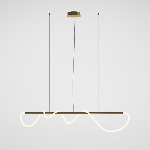 Ledowa lampa wisząca Rosa MOD166PL-L30G3K 30W do salonu złota