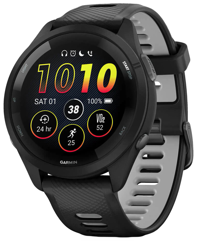 Zegarek Garmin 010-02810-10 Forerunner 265 Black Bezel and Case czarno-szary