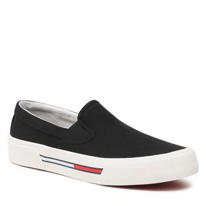 Tenisówki Tommy Jeans Slip On Canvas Color EM0EM01156 Black BDS