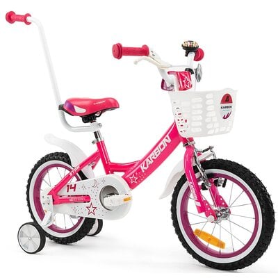 Фото - Велосипед Star Rower dziecięcy KARBON  14 cali dla dziewczynki Różowo-biały | Bezpłat 