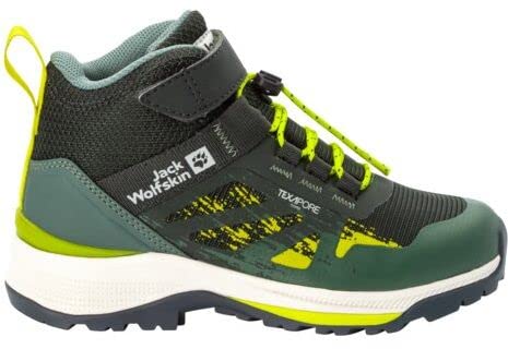 Jack Wolfskin Dzieci uniseks VILI HIKER TEXAPORE MID K buty do chodzenia, slate Zielony, 38 EU