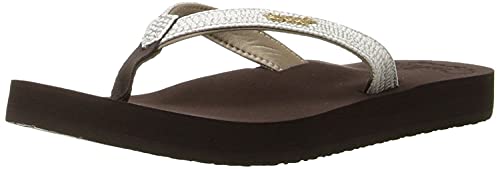 Reef Star Cushion Sassy Damskie japonki, Biały Brązowy, 37.5 EU