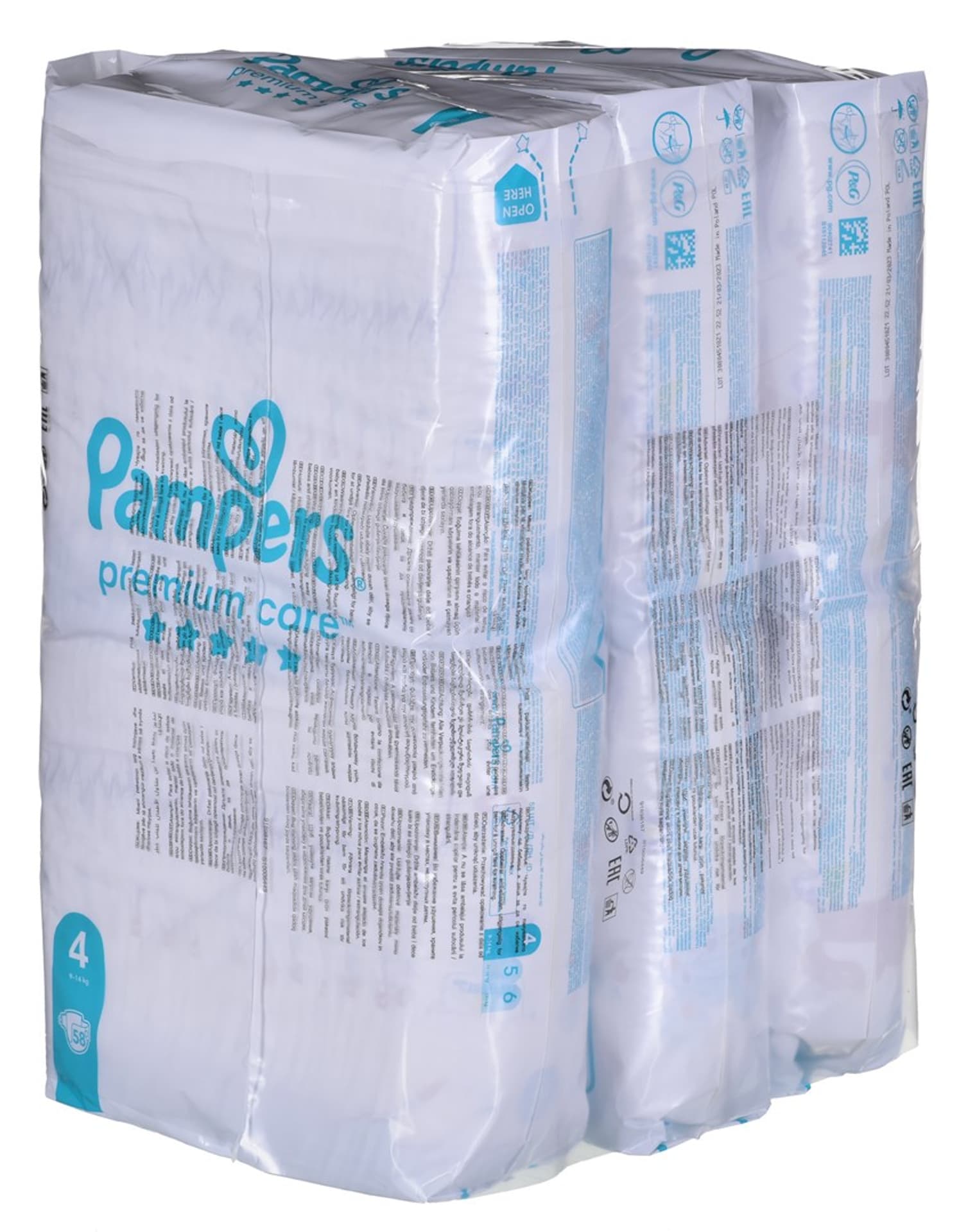 Pampers Pieluszki Premium Care 4, 9-14 kg, 174 szt.