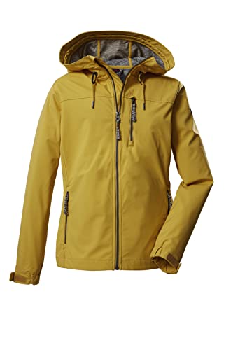 G.I.G.A. DX Damska kurtka softshell / kurtka outdoorowa z kapturem GS 97 WMN SFTSHLL JCKT, 38, żółty palony, 38392-000