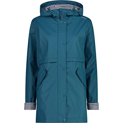 CMP damska kurtka przeciwdeszczowa ze stałym kapturem, Deep Lake, 40